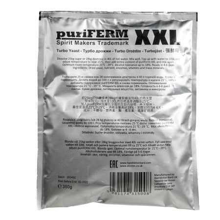 Turbo yeast alcohol "PuriFerm XXL" (350 gr) в Калининграде
