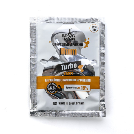 Turbo yeast alcohol BragMan "RUM TURBO" (72 gr) в Калининграде